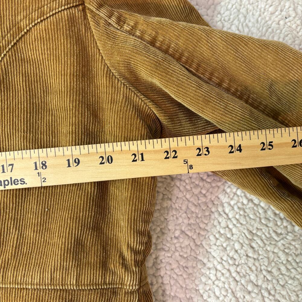 Vintage North Crest Jacket Womens XL 18 Brown Tan Corduroy Faux Fur Collar 90s - Picture 5 of 9